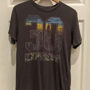Express Men's Short Sleeve Skyline Print Graphic Tee Size Small